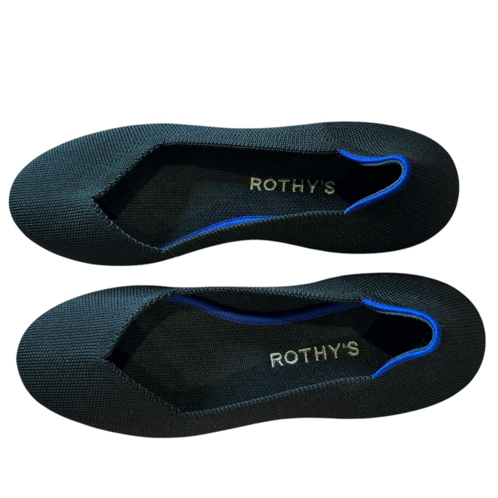 Rothy's Women’s Black Ballet‎ Round Toe Classic Flat Shoe Size 6 1/2 - Picture 4 of 9